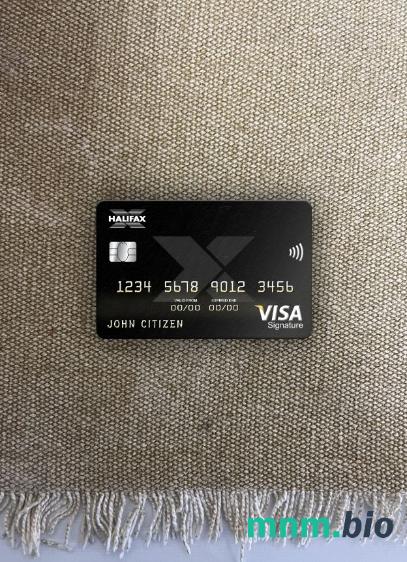 United Kingdom Halifax bank visa signature card wygląd fotograficzny skan PSD + zdjęcie